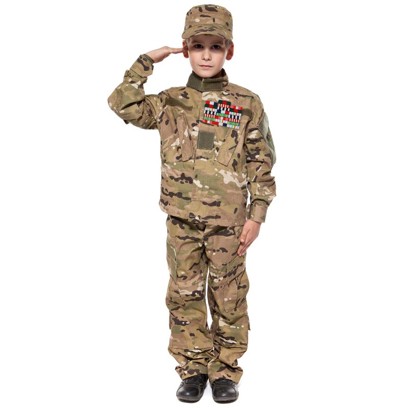 Skeleteen Military Combat Medal Ribbons - Pretend Army War Hero Costume Accessories Ribbon Medals Pins - Image 3